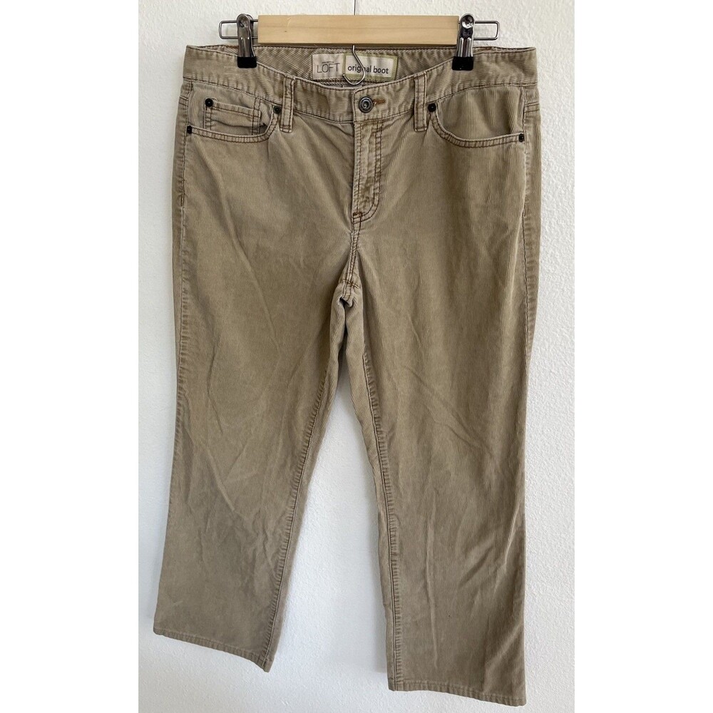 Ann Taylor LOFT Original Boot Corduroy Pants Women’s Size 8 Tan Bootcut Cotton